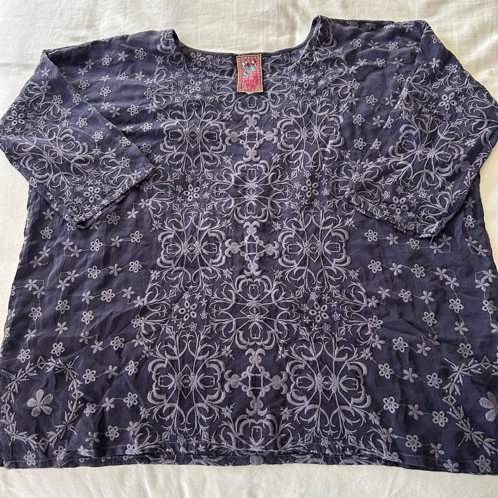 Johnny Was Eyelet Top